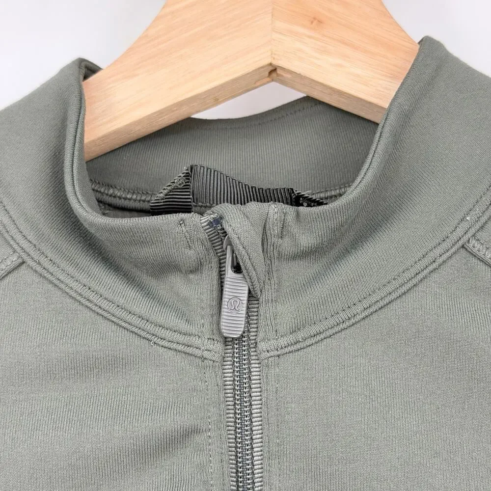 Lululemon | It's Rulu Long Sleeve Half Zip in Willow Leaf Green Running S